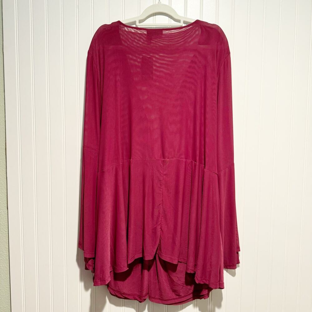 Torrid Stretch Mesh Twist V Neck Top Pink NEW Plus Size 5X - Picture 8 of 8